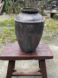 Vintage Chinese Black Pottery Storage Jar |One-of-a-Kind Rural Find