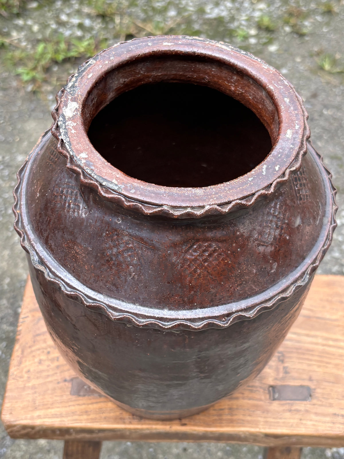 Vintage Chinese Black Pottery Storage Jar |One-of-a-Kind Rural Find