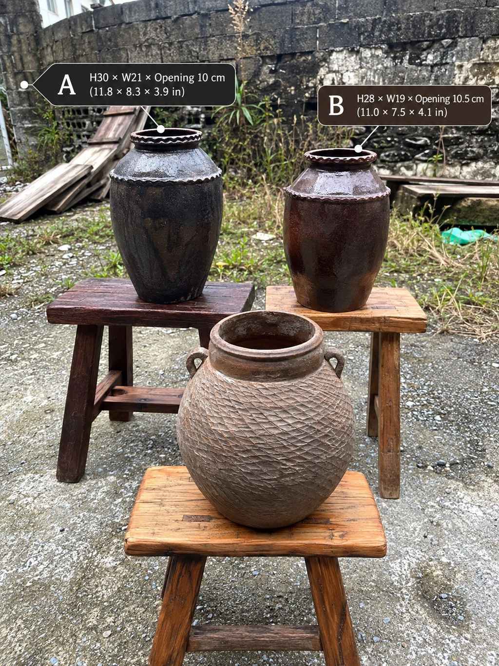 Vintage Chinese Black Pottery Storage Jar |One-of-a-Kind Rural Find