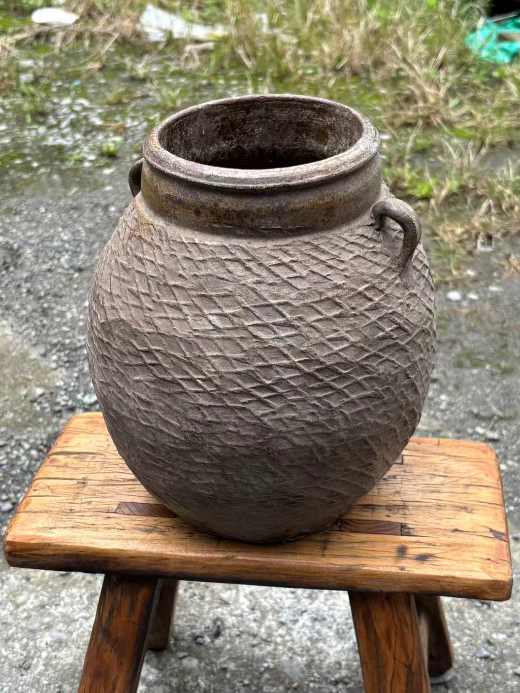 A One-of-a-Kind Textured Pottery Jar