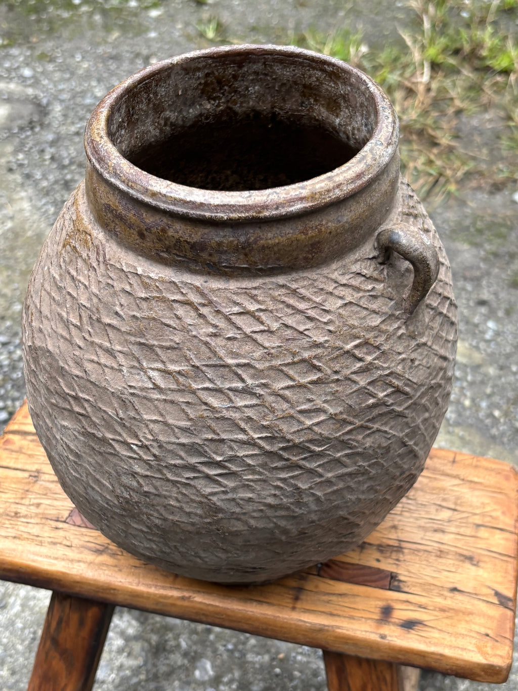 A One-of-a-Kind Textured Pottery Jar