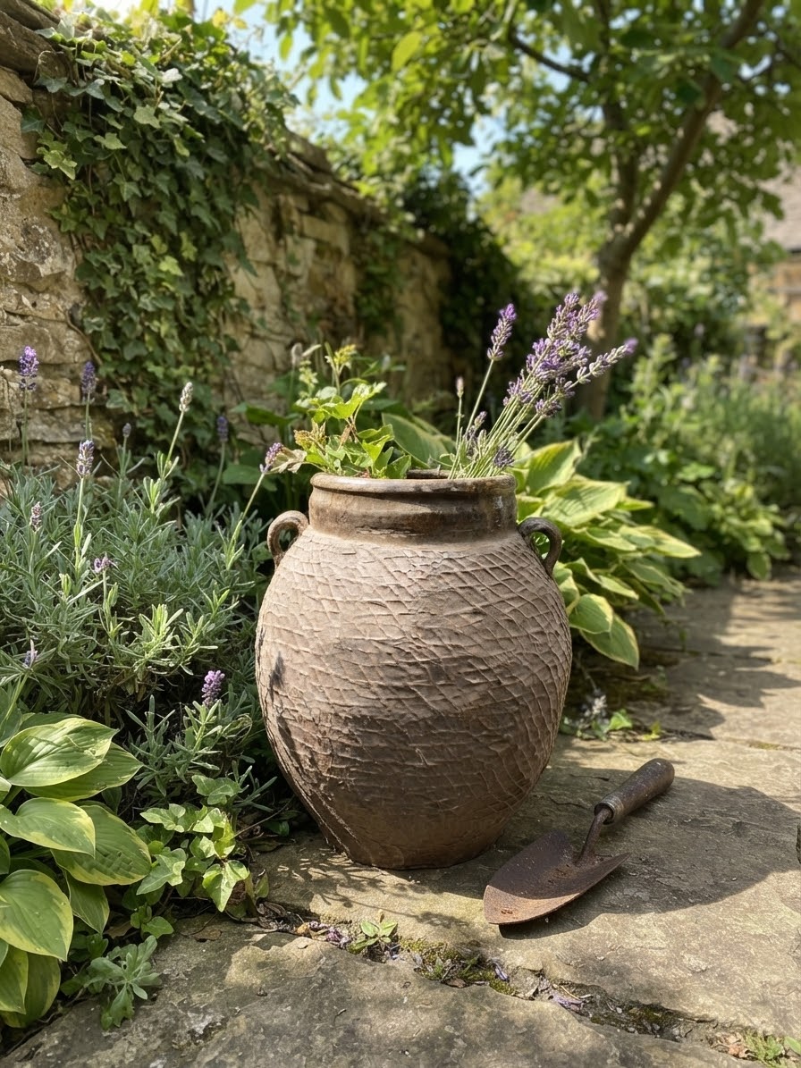 A One-of-a-Kind Textured Pottery Jar