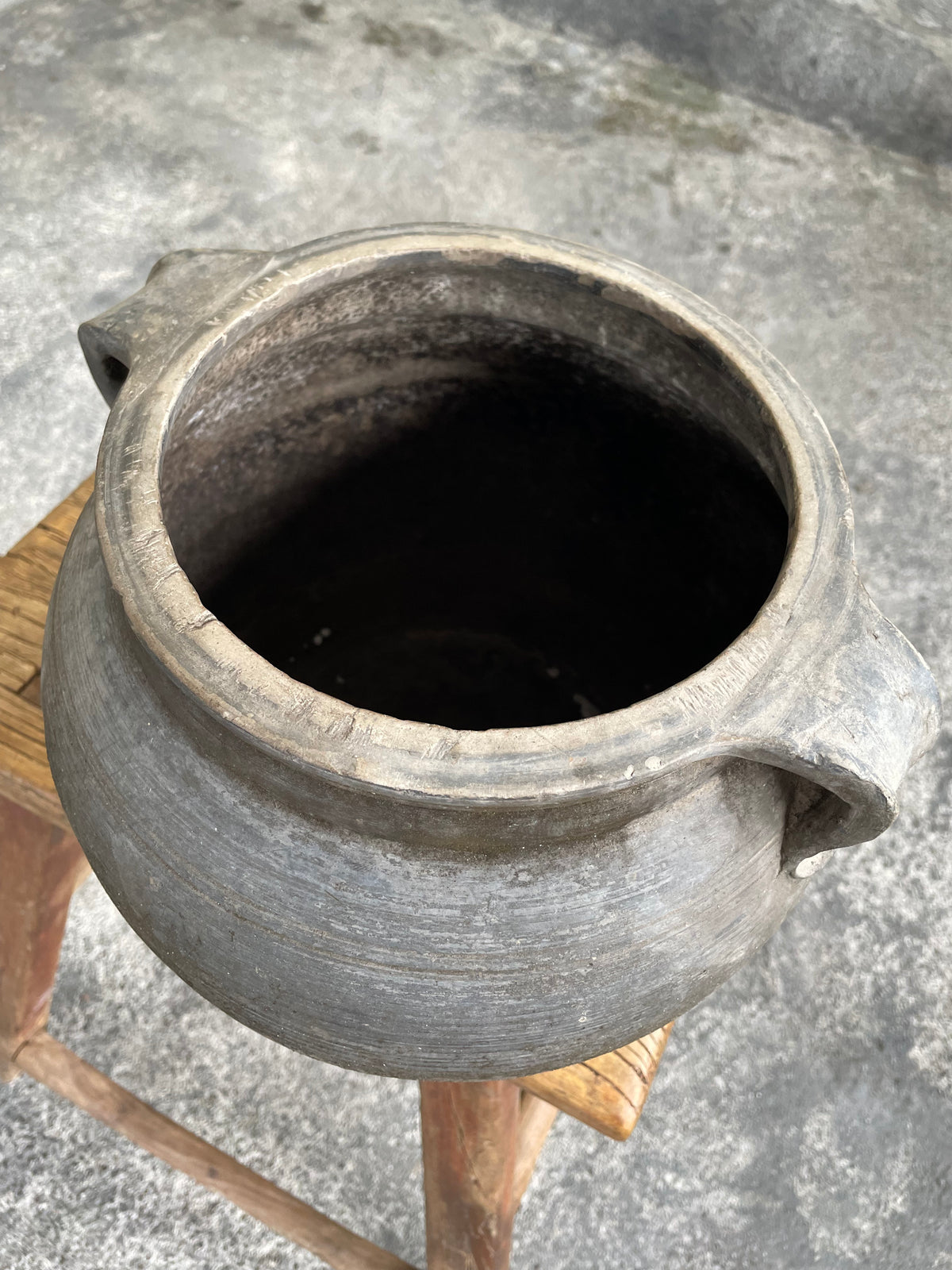 Rustic Chinese Two-Handle Pottery Jars | Wabi-Sabi Decor