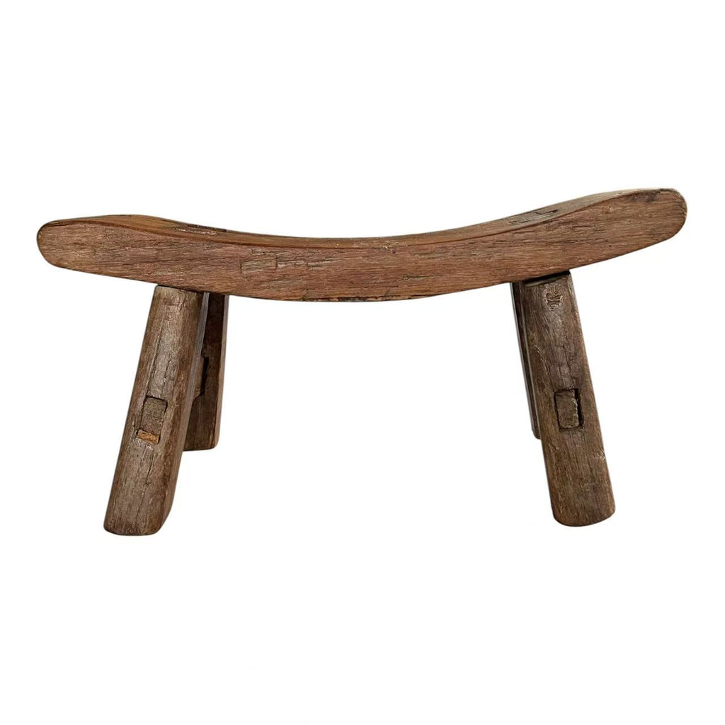 Antique Chinese Wooden Headrest | Vintage Wooden Pillow • Wabi-Sabi Folk Art