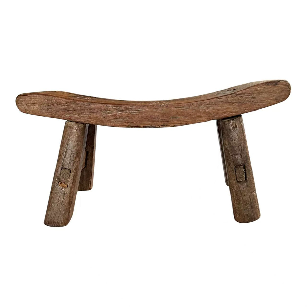 Antique Chinese Wooden Headrest | Vintage Wooden Pillow • Wabi-Sabi Folk Art
