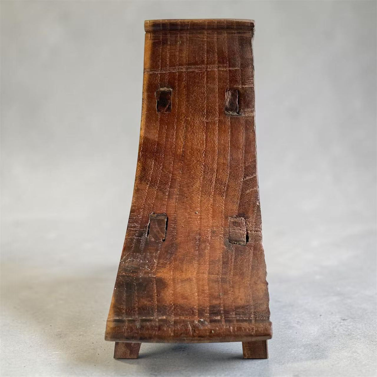 Antique Chinese Wooden Headrest | Vintage Wooden Pillow • Wabi-Sabi Folk Art