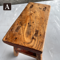 Vintage Chinese Elm Low Stools | Wabi-Sabi Rustic Wooden Stools
